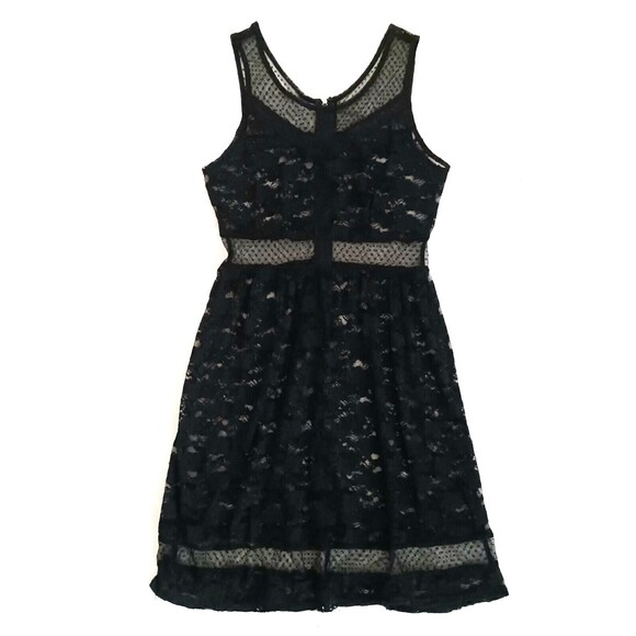 Royal Bones Daang Goodman Blk Sheer Lace Knee Length Dress Sz S Tripp NYC - Picture 6 of 6